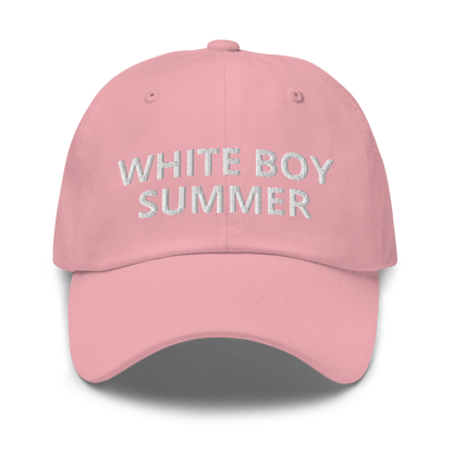 "WHITE BOY SUMMER" Pink Dad hat