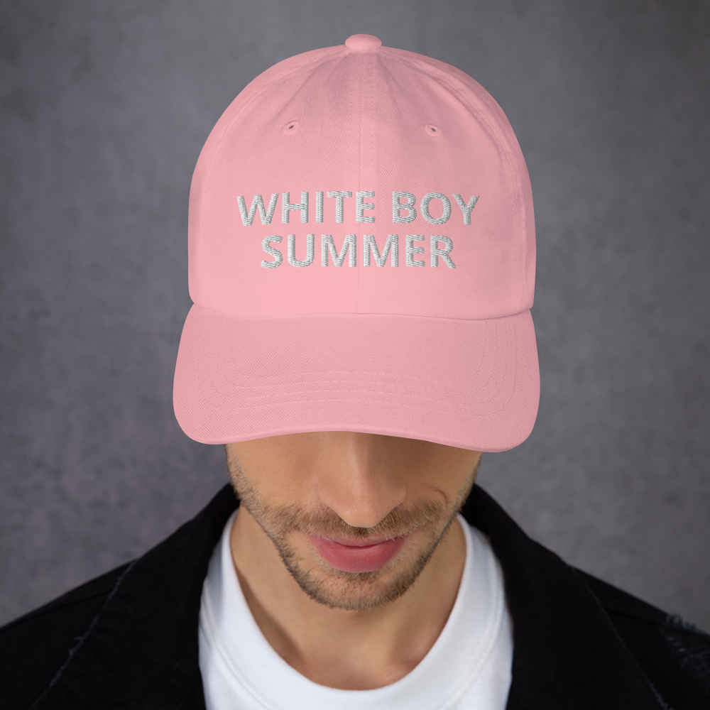 "WHITE BOY SUMMER" Pink Dad hat