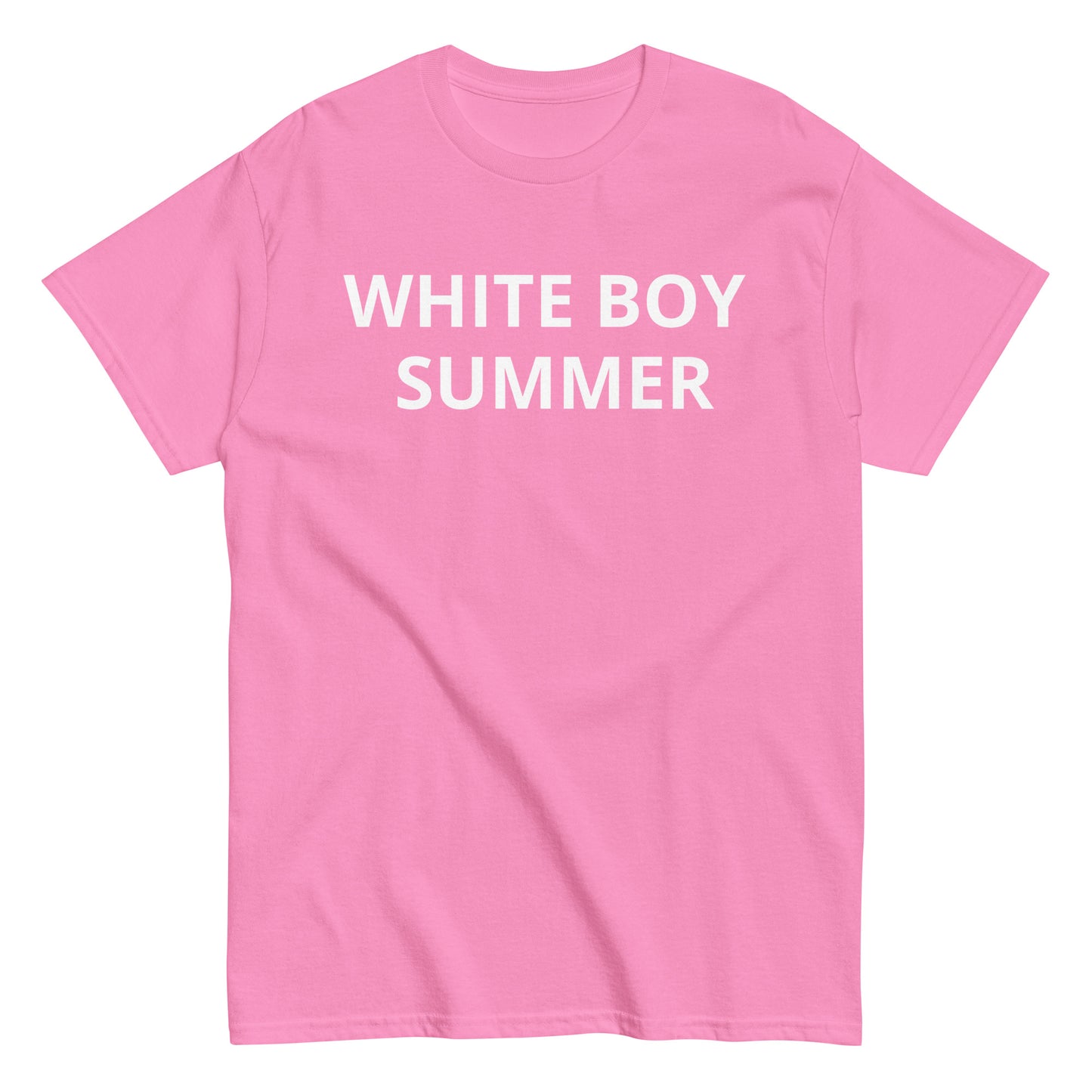 "White Boy Summer" Pink Men's classic tee