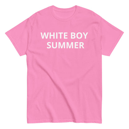 "White Boy Summer" Pink Men's classic tee