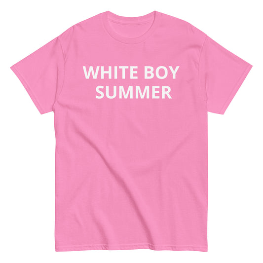 "White Boy Summer" Pink Men's classic tee