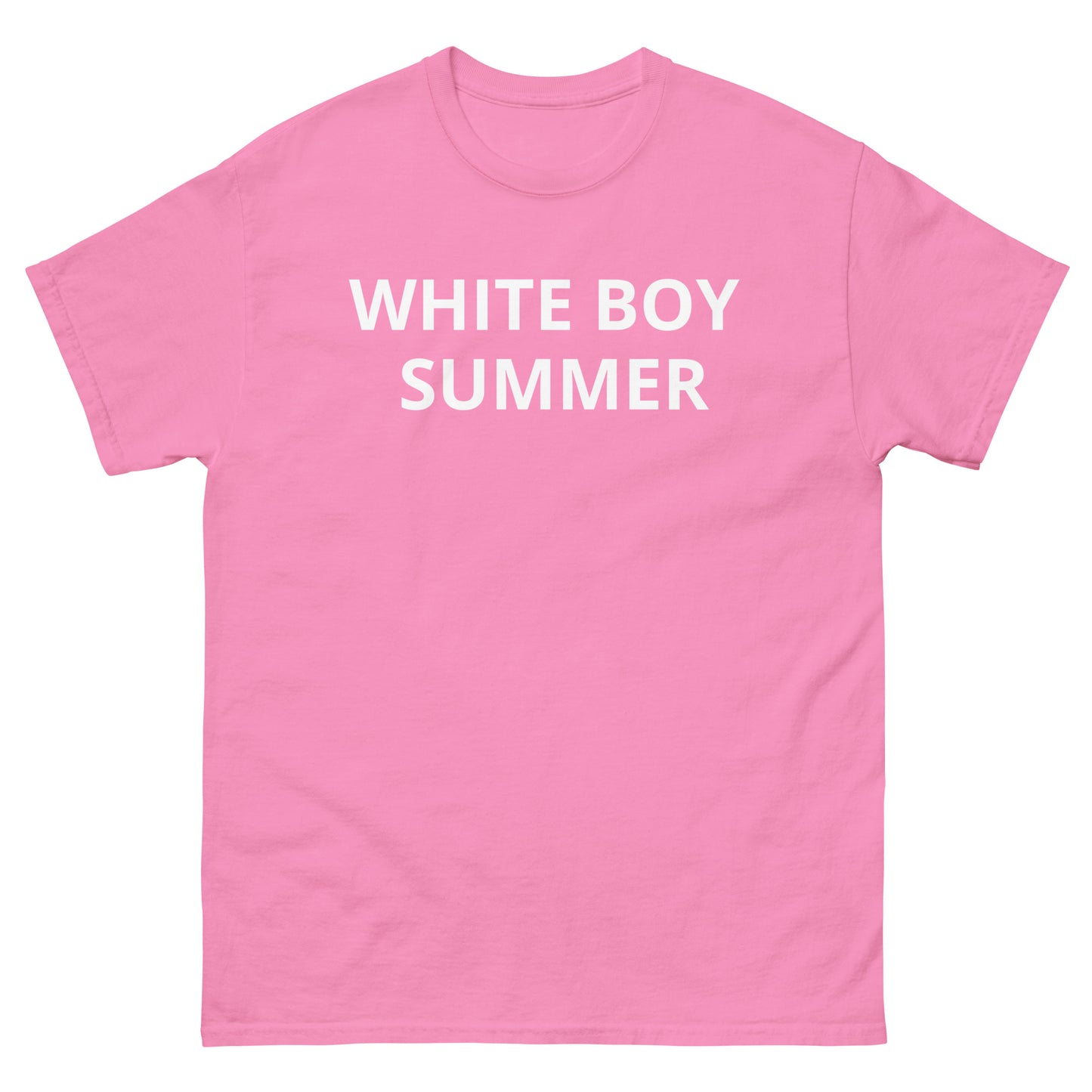 "White Boy Summer" Pink Men's classic tee