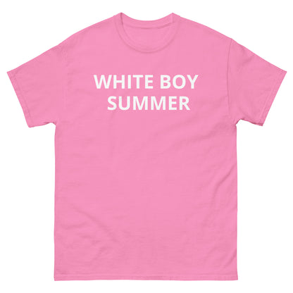 "White Boy Summer" Pink Men's classic tee