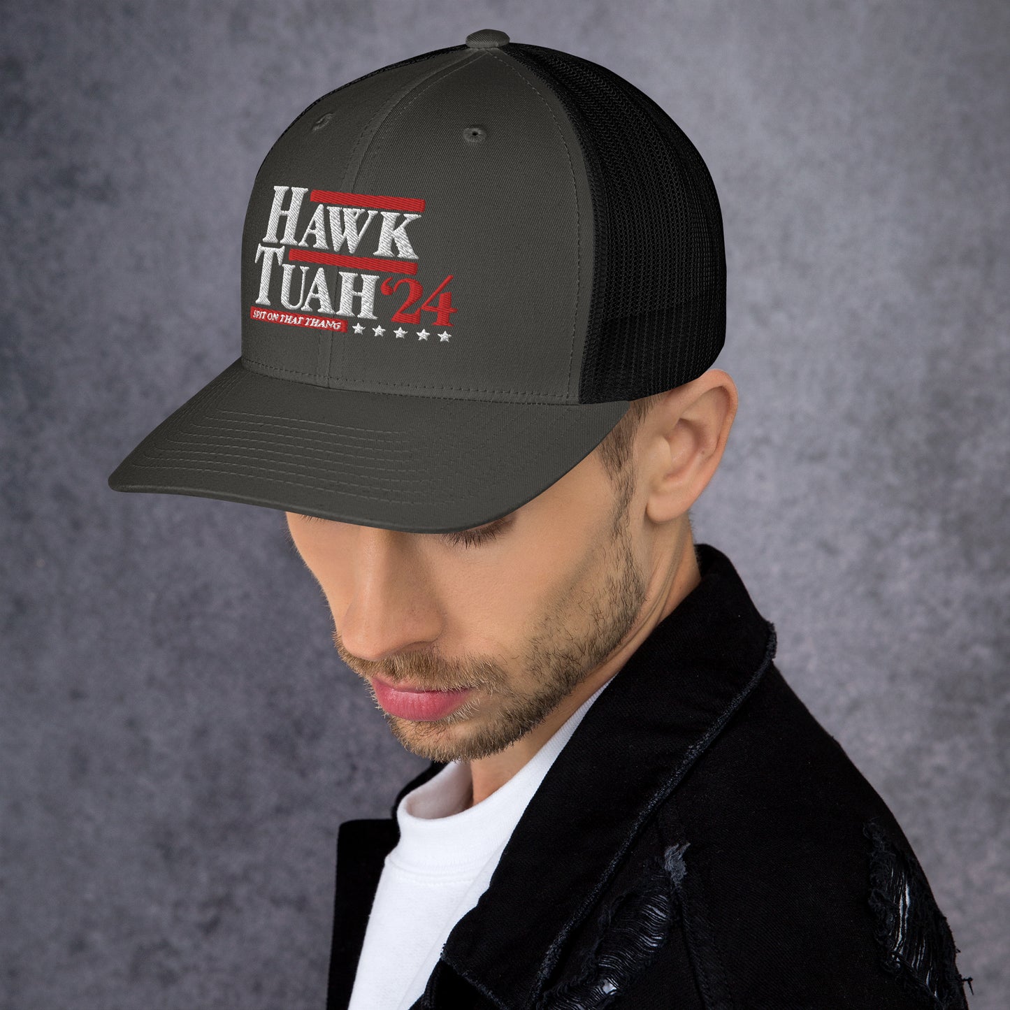 "Hawk Tuah"  Presidential Trucker Cap