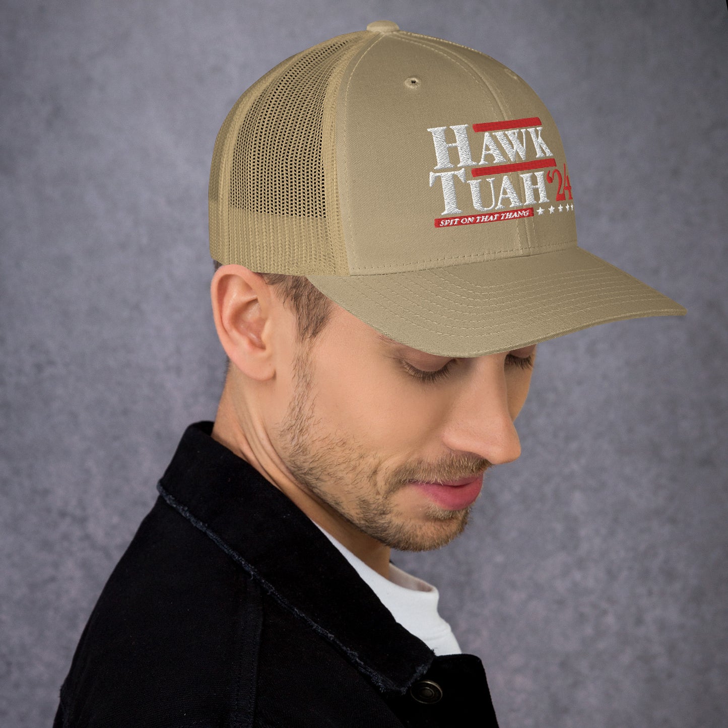 "Hawk Tuah"  Presidential Trucker Cap