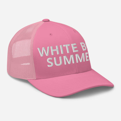 "WHITE BOY SUMMER" Pink Trucker Cap